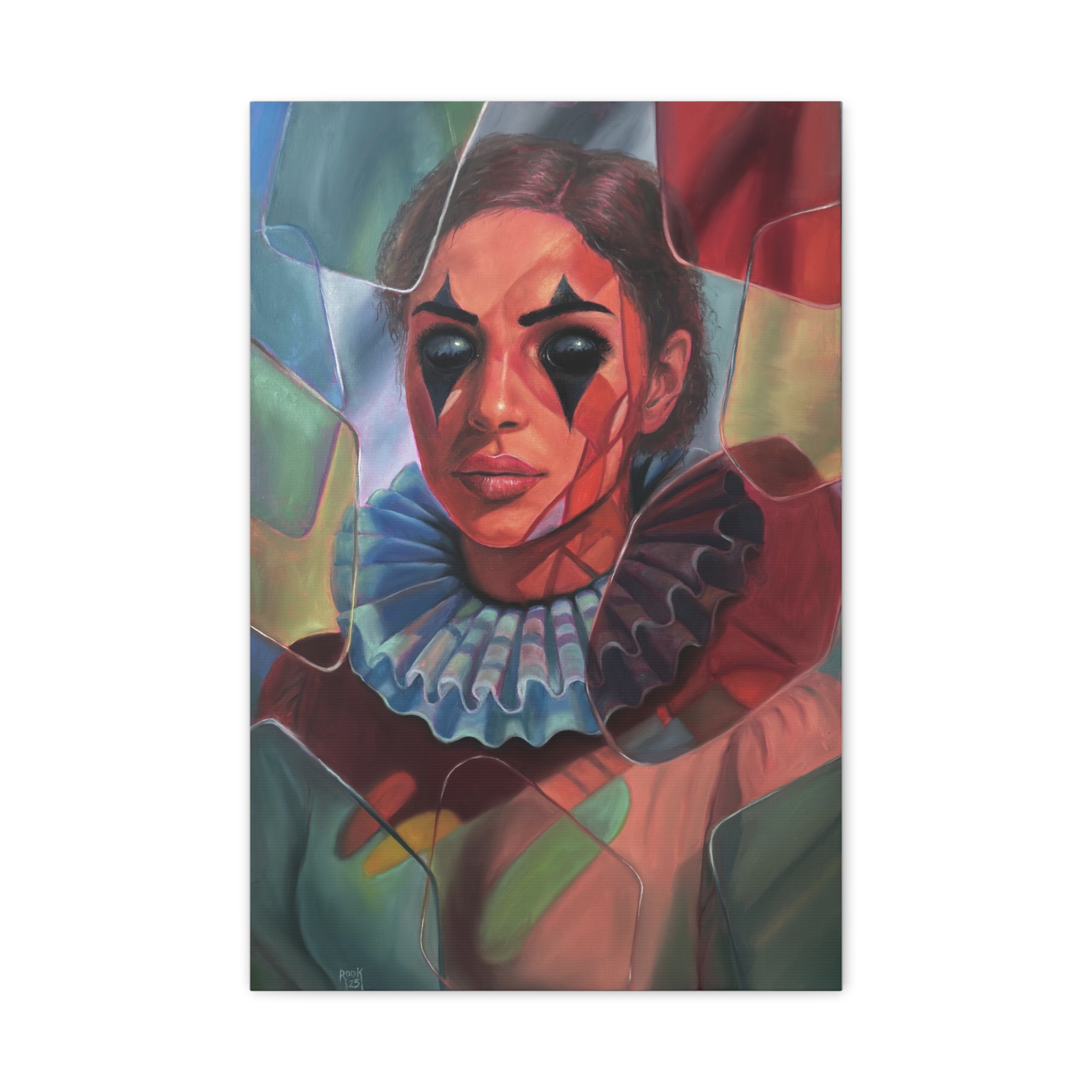 Surreal Pierrot Portrait Matte Canvas - Image 9