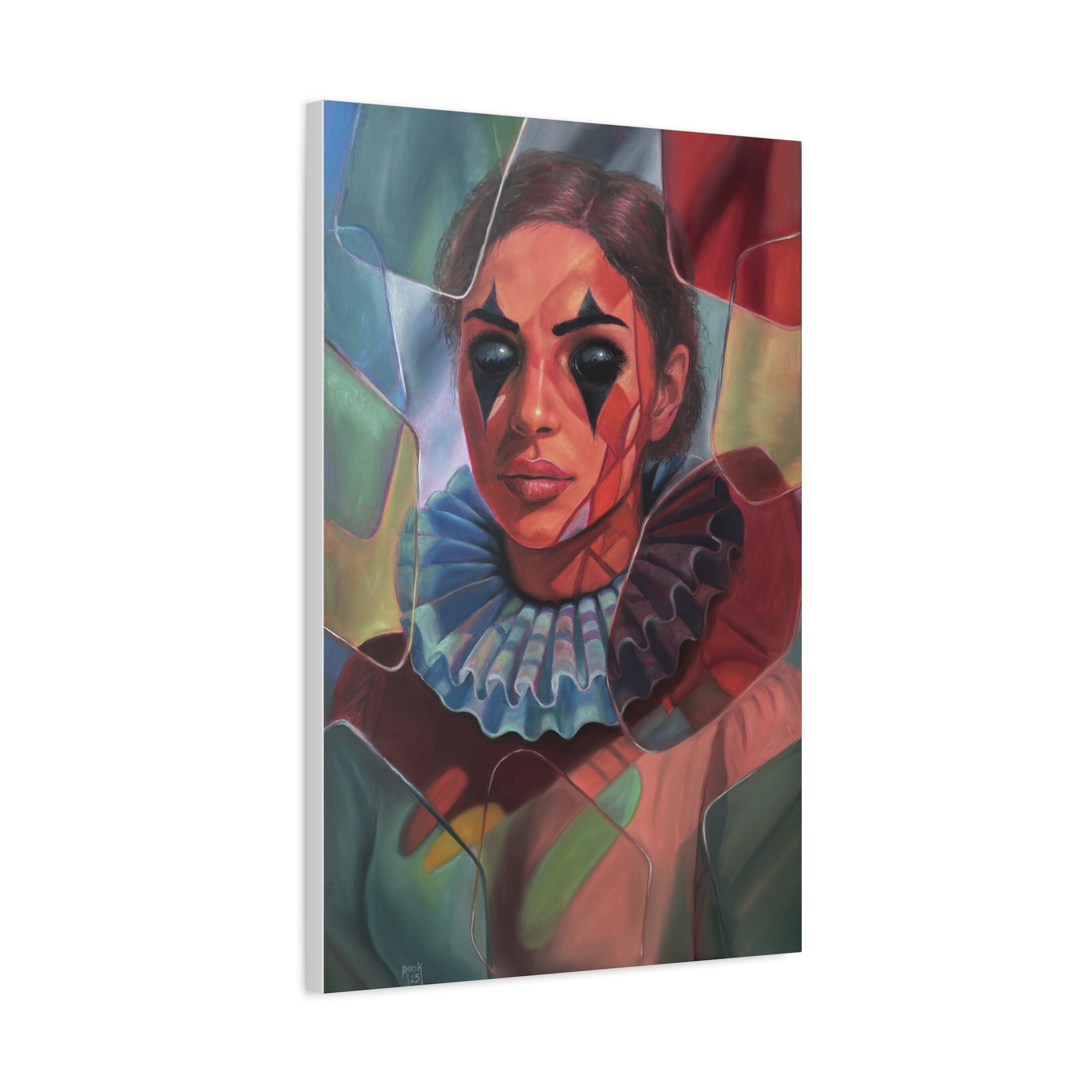 Surreal Pierrot Portrait Matte Canvas - Image 14